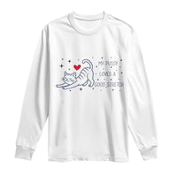 My Pussy Loves A Good Stretch Long Sleeve Shirt Adult Humor Cat Gift - Wonder Print Shop