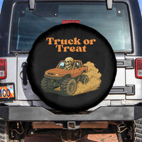 Truck Or Treat Skeleton Racing Spare Tire Cover Funny Halloween Truck Lover - Wonder Print Shop