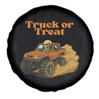 Truck Or Treat Skeleton Racing Spare Tire Cover Funny Halloween Truck Lover - Wonder Print Shop