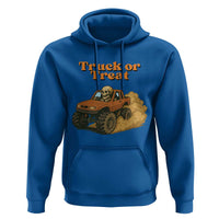 Truck Or Treat Skeleton Racing Hoodie Funny Halloween Truck Lover - Wonder Print Shop