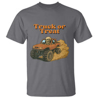 Truck Or Treat Skeleton Racing T Shirt Funny Halloween Truck Lover - Wonder Print Shop