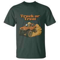 Truck Or Treat Skeleton Racing T Shirt Funny Halloween Truck Lover - Wonder Print Shop