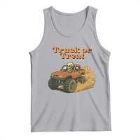 Truck Or Treat Skeleton Racing Tank Top Funny Halloween Truck Lover - Wonder Print Shop