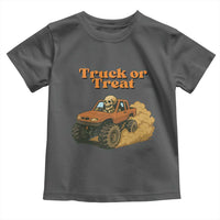 Truck Or Treat Skeleton Racing Toddler T Shirt Funny Halloween Truck Lover - Wonder Print Shop