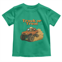 Truck Or Treat Skeleton Racing Toddler T Shirt Funny Halloween Truck Lover - Wonder Print Shop