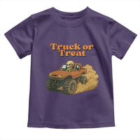 Truck Or Treat Skeleton Racing Toddler T Shirt Funny Halloween Truck Lover - Wonder Print Shop