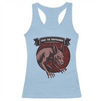 Chupacabra Racerback Tank Top Gothic Horror Save The Cryptid Gift - Wonder Print Shop