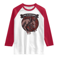 Chupacabra Raglan Shirt Gothic Horror Save The Cryptid Gift - Wonder Print Shop