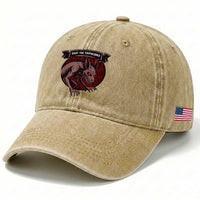 Chupacabra Washed Cotton Baseball Cap Gothic Horror Save The Cryptid Gift