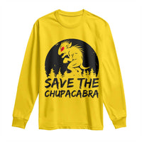 Chupacabra Long Sleeve Shirt Funny Cryptid Save The Goat Sucker Gift - Wonder Print Shop