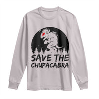 Chupacabra Long Sleeve Shirt Funny Cryptid Save The Goat Sucker Gift - Wonder Print Shop