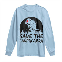 Chupacabra Long Sleeve Shirt Funny Cryptid Save The Goat Sucker Gift - Wonder Print Shop
