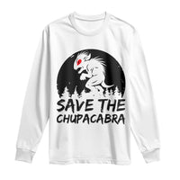 Chupacabra Long Sleeve Shirt Funny Cryptid Save The Goat Sucker Gift - Wonder Print Shop