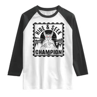 Chupacabra Hide And Seek Champion Since 1995 Raglan Shirt Cryptid Gift - Wonder Print Shop