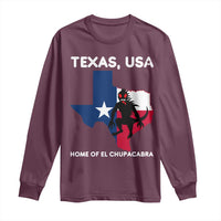 Chupacabra Texas Long Sleeve Shirt Home Of El Chupacabra Gothic Horror Gift - Wonder Print Shop