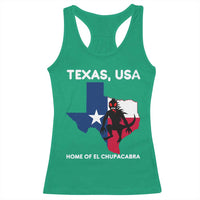 Chupacabra Texas Racerback Tank Top Home Of El Chupacabra Gothic Horror Gift - Wonder Print Shop