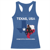 Chupacabra Texas Racerback Tank Top Home Of El Chupacabra Gothic Horror Gift - Wonder Print Shop