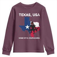 Chupacabra Texas Youth Sweatshirt Home Of El Chupacabra Gothic Horror Gift - Wonder Print Shop