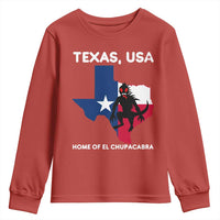 Chupacabra Texas Youth Sweatshirt Home Of El Chupacabra Gothic Horror Gift - Wonder Print Shop