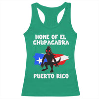 Chupacabra Racerback Tank Top Home Of Puerto Rico Legend Gothic Horror Gift - Wonder Print Shop