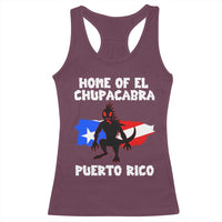 Chupacabra Racerback Tank Top Home Of Puerto Rico Legend Gothic Horror Gift - Wonder Print Shop
