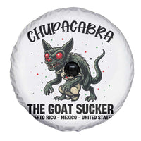 Chupacabra Spare Tire Cover The Goat Sucker Vintage Horror Cryptid Gift - Wonder Print Shop