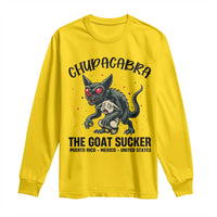Chupacabra Long Sleeve Shirt The Goat Sucker Vintage Horror Cryptid Gift - Wonder Print Shop