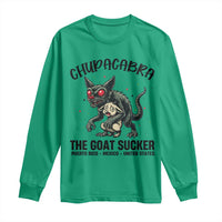 Chupacabra Long Sleeve Shirt The Goat Sucker Vintage Horror Cryptid Gift - Wonder Print Shop