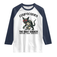 Chupacabra Raglan Shirt The Goat Sucker Vintage Horror Cryptid Gift - Wonder Print Shop