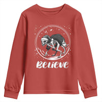 Chupacabra Youth Sweatshirt Funny Believe Christmas Cryptid Gift - Wonder Print Shop
