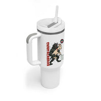 Chupacabra Tumbler With Handle Vintage Horror Cryptid Gift
