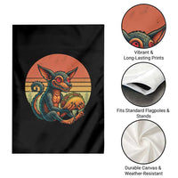 Funny Chupacabra Eat Tacos Cryptid Gift Garden Flag - Wonder Print Shop