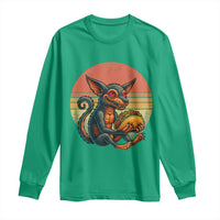 Funny Chupacabra Eat Tacos Cryptid Gift Long Sleeve Shirt - Wonder Print Shop