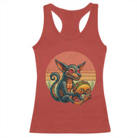 Funny Chupacabra Eat Tacos Cryptid Gift Racerback Tank Top - Wonder Print Shop