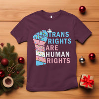 Trans Rights Are Human Rights T Shirt Christmas LGBTQ Supporter Gift - Wonder Print Shop