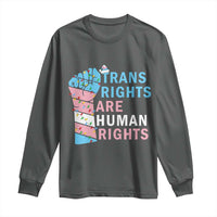 Trans Rights Are Human Rights Long Sleeve Shirt Christmas LGBTQ Supporter Gift - Wonder Print Shop