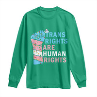 Trans Rights Are Human Rights Long Sleeve Shirt Christmas LGBTQ Supporter Gift - Wonder Print Shop