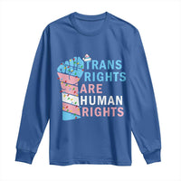 Trans Rights Are Human Rights Long Sleeve Shirt Christmas LGBTQ Supporter Gift - Wonder Print Shop