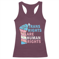 Trans Rights Are Human Rights Racerback Tank Top Christmas LGBTQ Supporter Gift - Wonder Print Shop