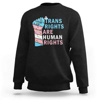 Trans Rights Are Human Rights Sweatshirt Christmas LGBTQ Supporter Gift - Wonder Print Shop