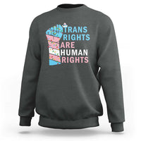 Trans Rights Are Human Rights Sweatshirt Christmas LGBTQ Supporter Gift - Wonder Print Shop