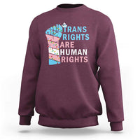 Trans Rights Are Human Rights Sweatshirt Christmas LGBTQ Supporter Gift - Wonder Print Shop