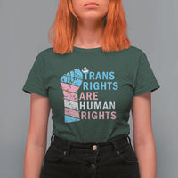 Trans Rights Are Human Rights T Shirt For Women Christmas LGBTQ Supporter Gift - Wonder Print Shop