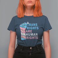 Trans Rights Are Human Rights T Shirt For Women Christmas LGBTQ Supporter Gift - Wonder Print Shop