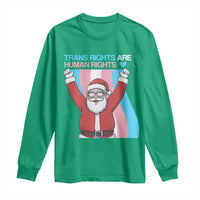 Christmas Trans Rights Are Human Rights Long Sleeve Shirt LGBTQ Advocate - Wonder Print Shop