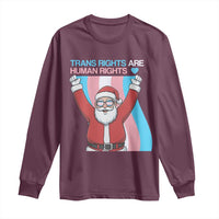 Christmas Trans Rights Are Human Rights Long Sleeve Shirt LGBTQ Advocate - Wonder Print Shop
