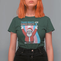 Christmas Trans Rights Are Human Rights T Shirt For Women LGBTQ Advocate - Wonder Print Shop