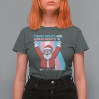 Christmas Trans Rights Are Human Rights T Shirt For Women LGBTQ Advocate - Wonder Print Shop