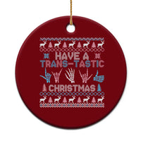 LGBTQ Trans Pride Ceramic Ornament Have A Trans Tastic Ugly Christmas Gift - Wonder Print Shop
