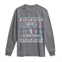 LGBTQ Trans Pride Long Sleeve Shirt Have A Trans Tastic Ugly Christmas Gift - Wonder Print Shop